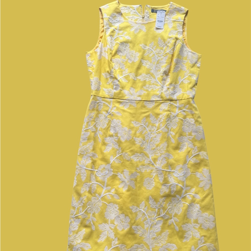 Elegant Yellow Floral Dress